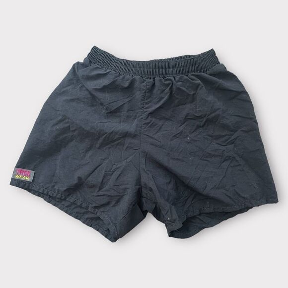 Retro Trek Wear USA Union Made Athletic Lined Shorts size Small in Pink & Black - Picture 2 of 15